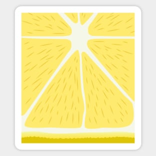 Juicy Yellow Lemon Slice, Minimal Design Sticker